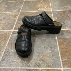 NAOT Black Leather Clogs 38 - 8
